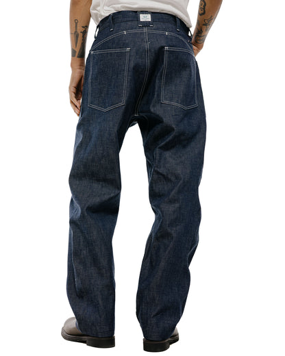 Sassafras D Scoop Pants 10oz Military Denim Indigo