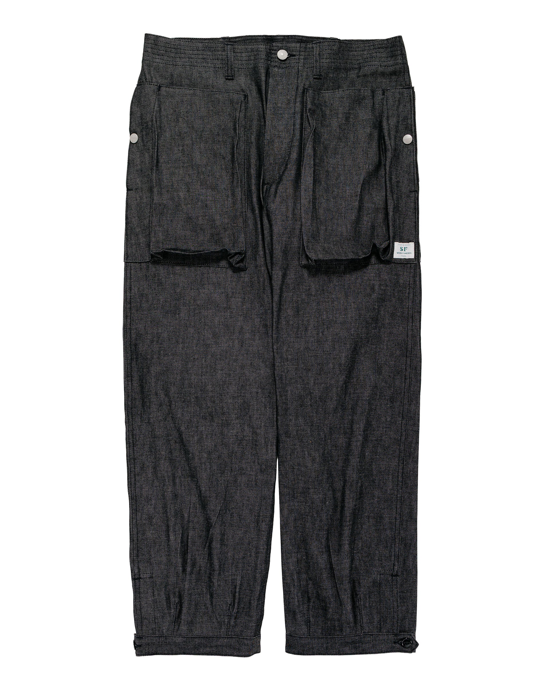 Sassafras Digs Crew Pants 4/5 8oz Denim Black