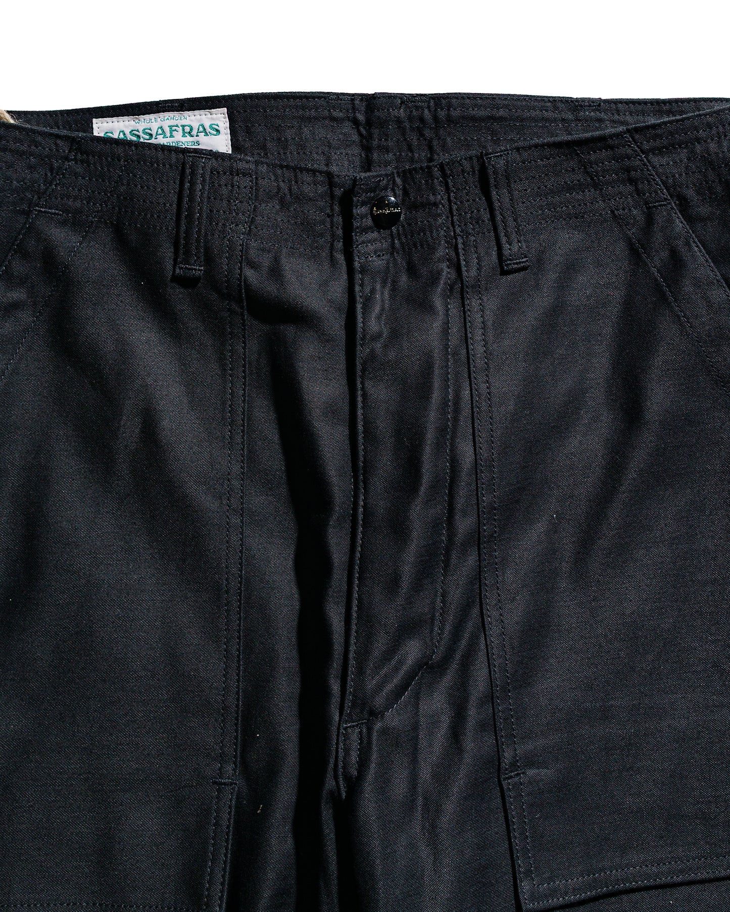 lost & found Sassafras Sassafras F.S Cultivator Pants 1/2 Back Satin Black