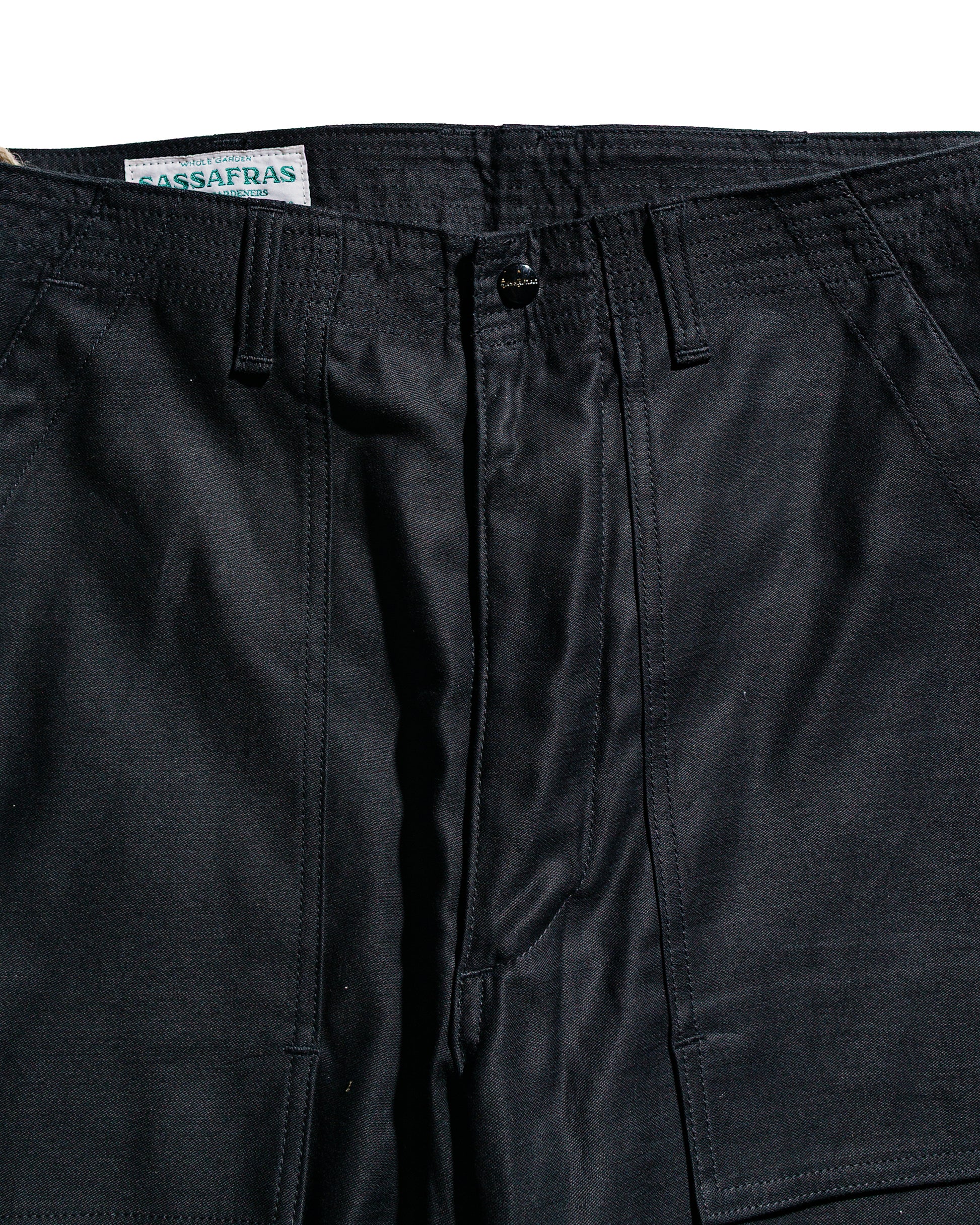 lost & found Sassafras Sassafras F.S Cultivator Pants 1/2 Back Satin Black