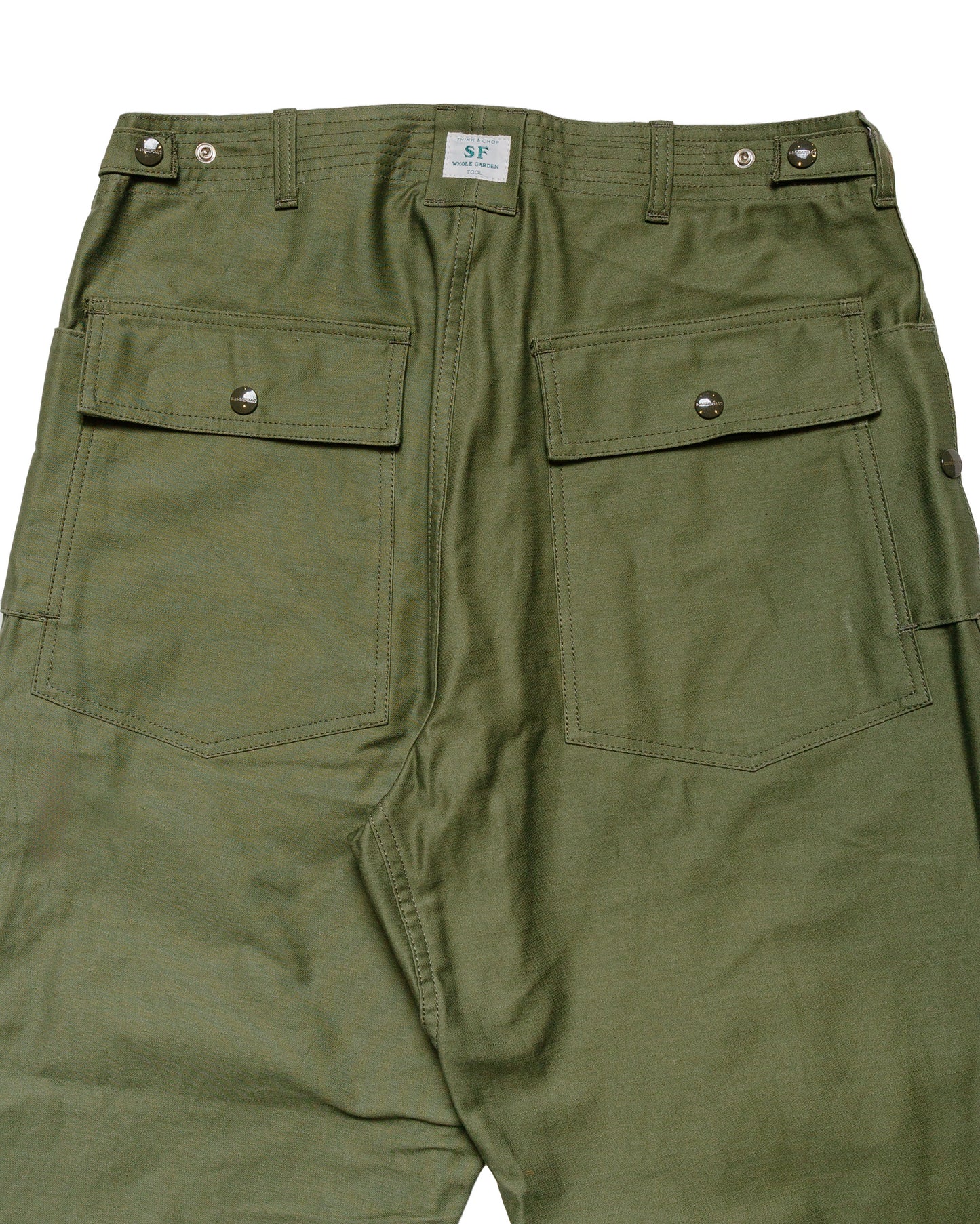 lost & found Sassafras Sassafras F.S Cultivator Pants Back Satin Olive