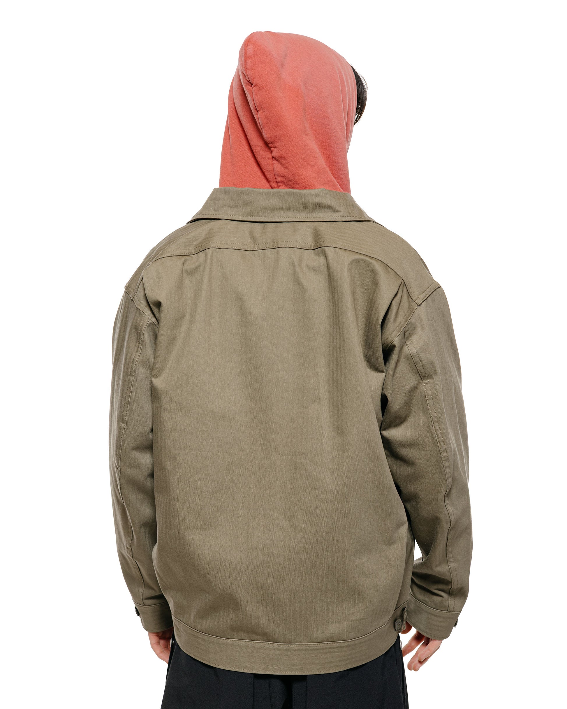 lost & found Sassafras Sassafras Overgrown Trug Jacket Herringbone Twill Olive