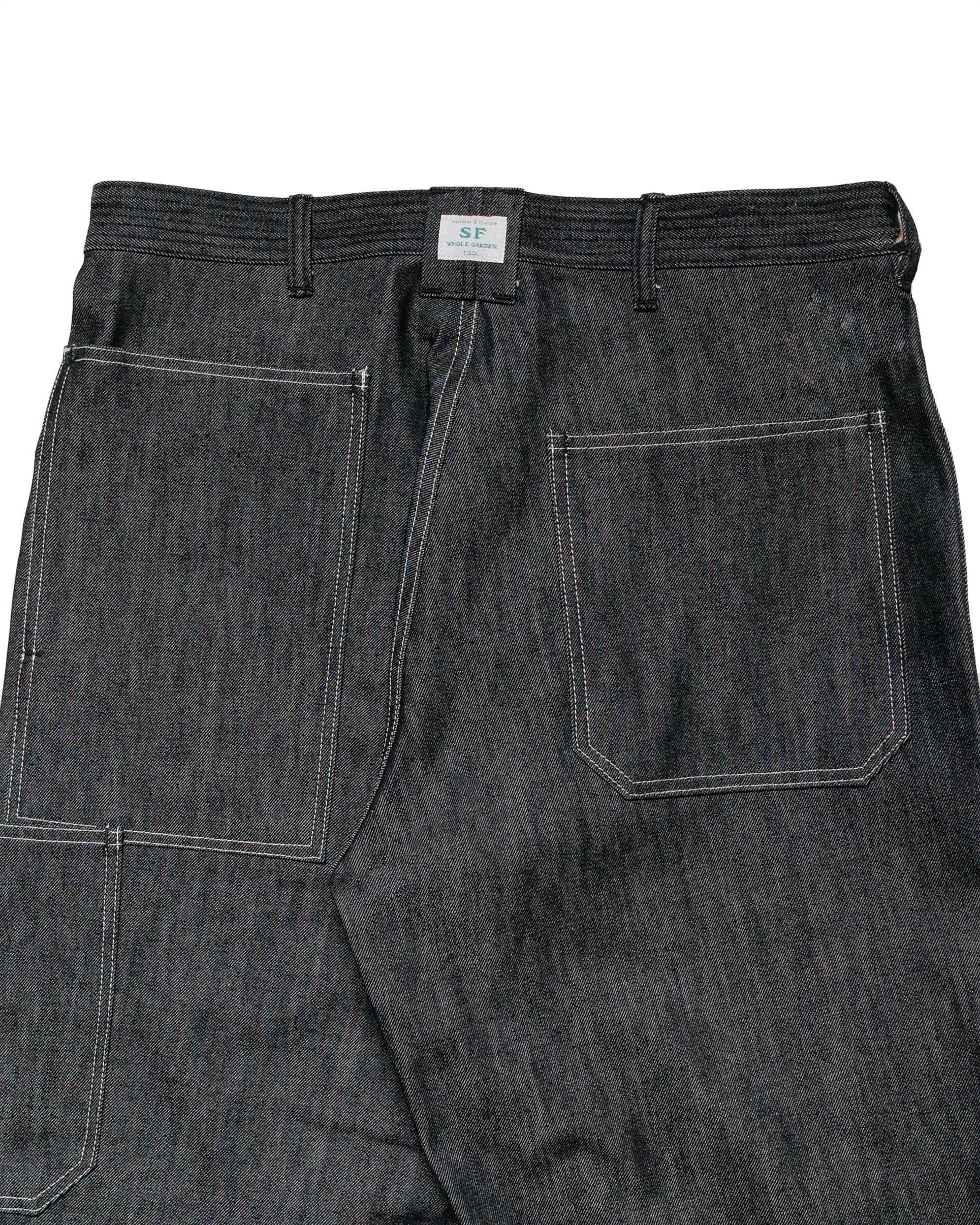 lost & found Sassafras Sassafras T.P. Landscaper Pants 13oz Slab Denim Black