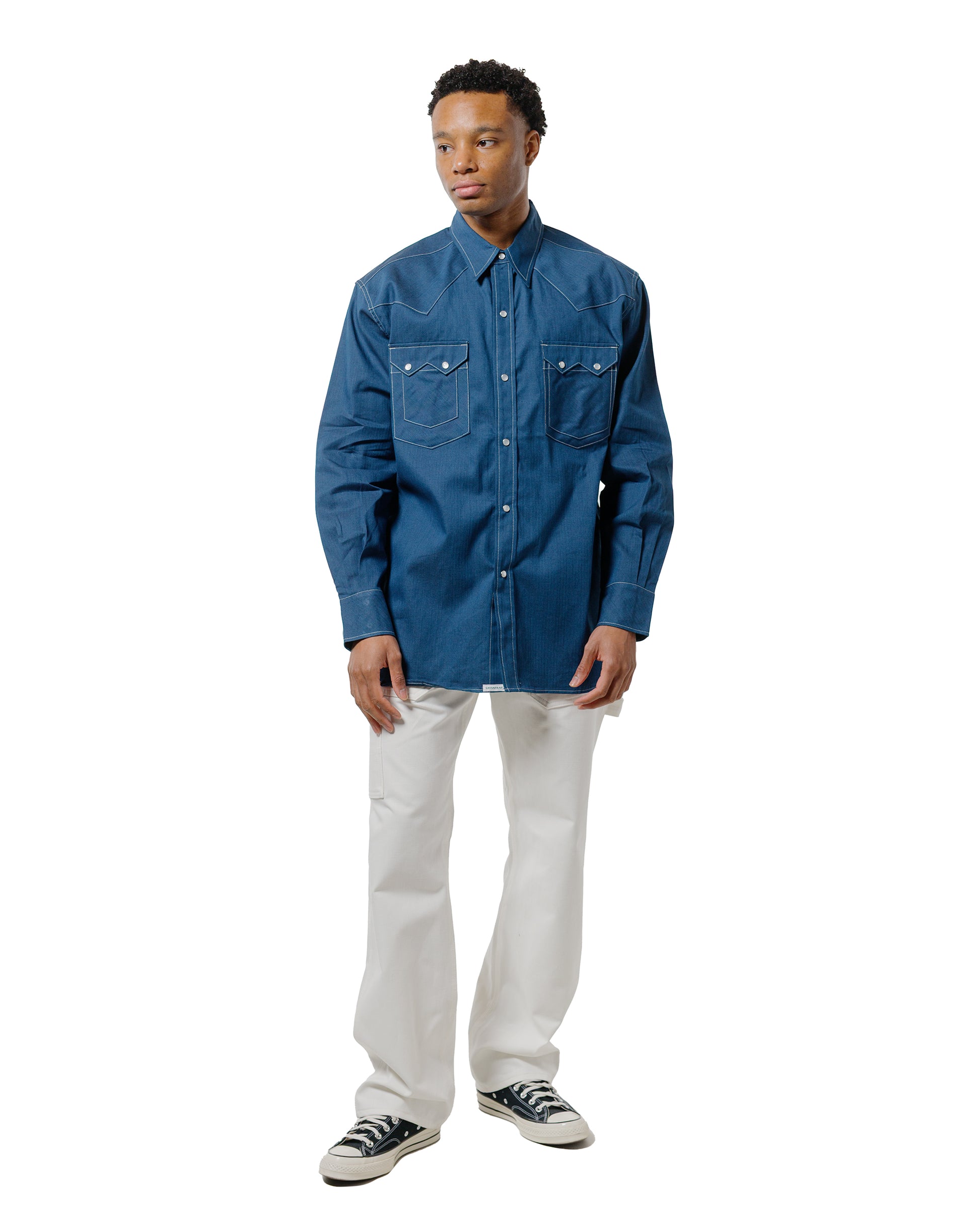 lost & found Sassafras Sassafras Fall Leaf Gardener Pants Selvedge Duck Off White