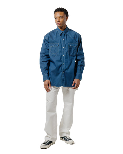 lost & found Sassafras Sassafras Weeds Digger Shirt 6.5oz Herringbone Denim Indigo