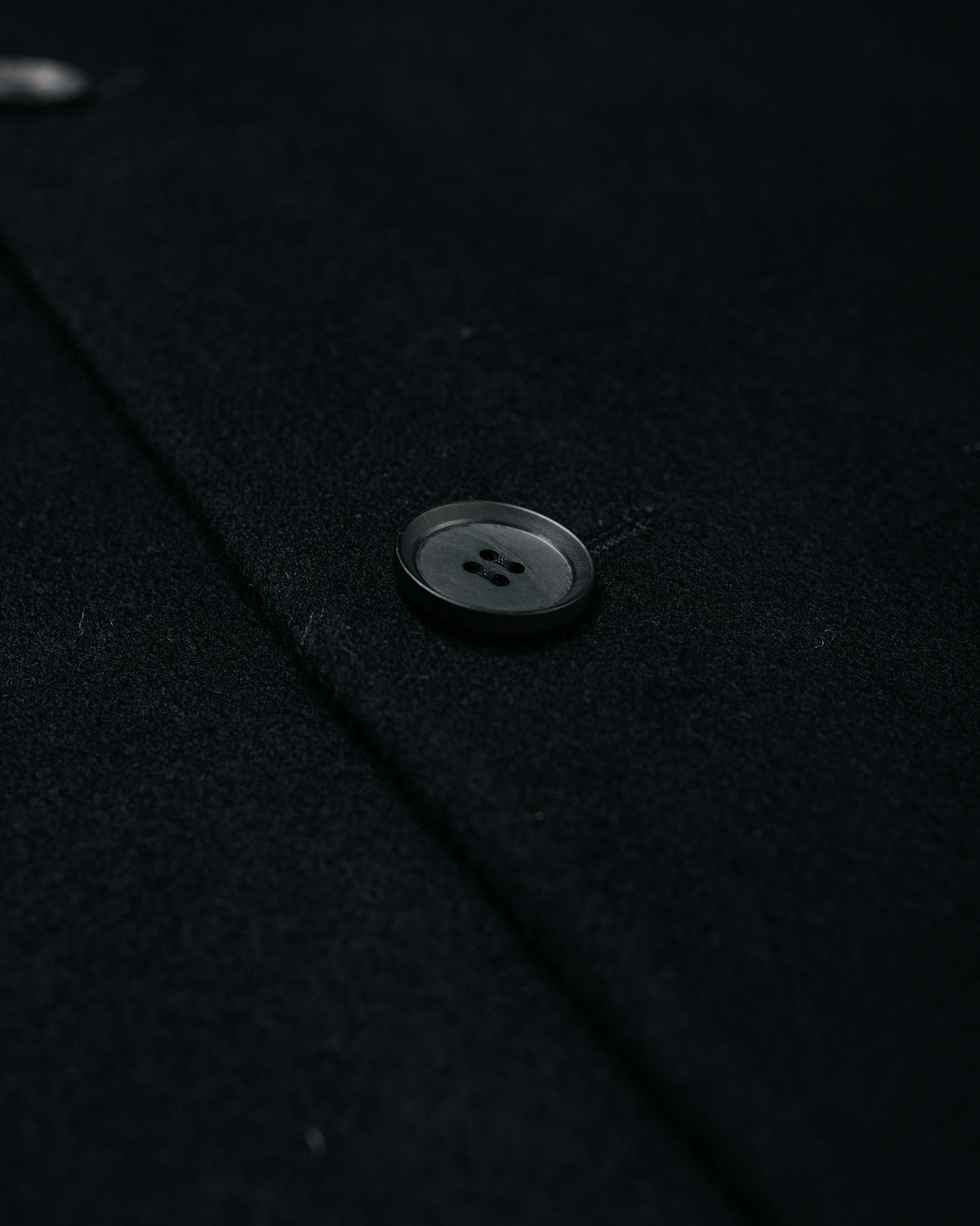 Seya. Double Face Half Coat / Silk Blended Merino Wool Black