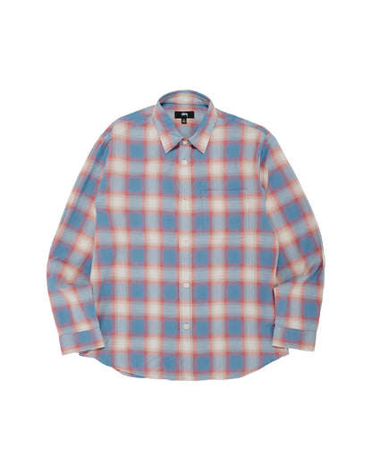 Stüssy Beach Ombre Plaid Shirt Blue