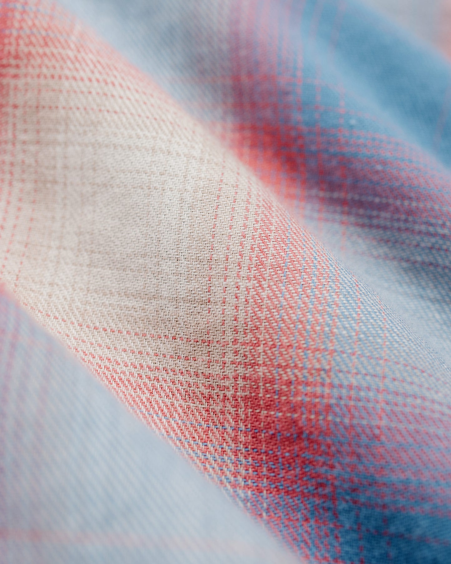 Stüssy Beach Ombre Plaid Shirt Blue