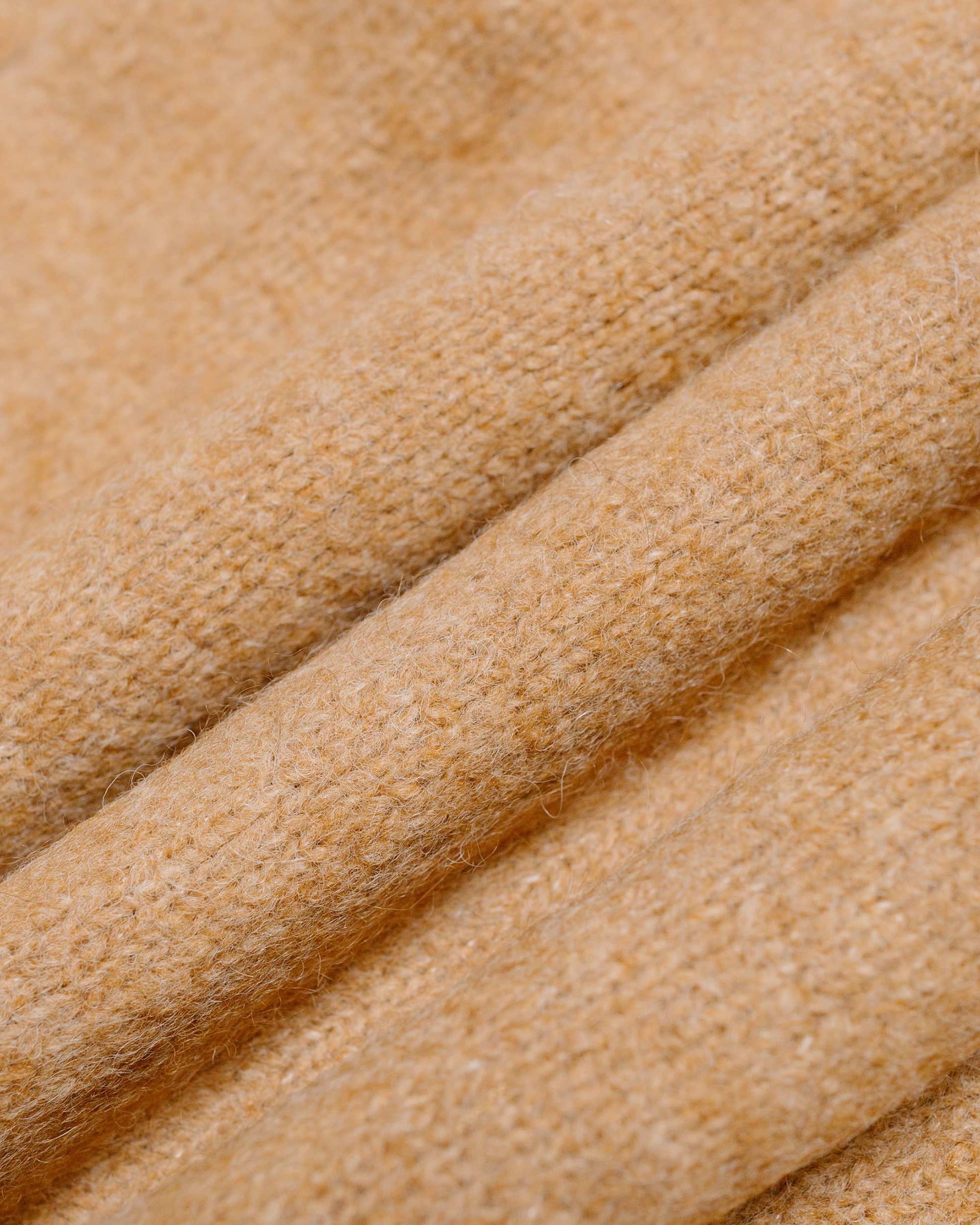 lost & found Stussy Stüssy Brushed Mock Full Zip Sweater Camel