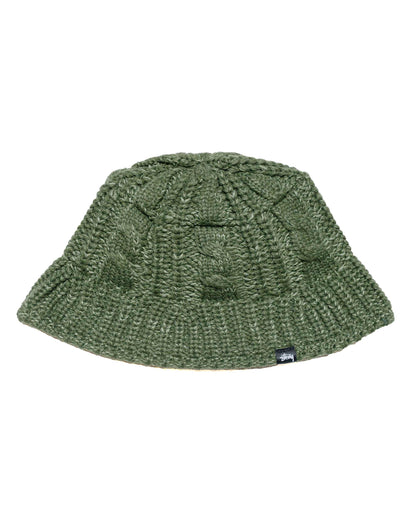 lost & found Stussy Stüssy Cable Knit Bucket Hat Olive