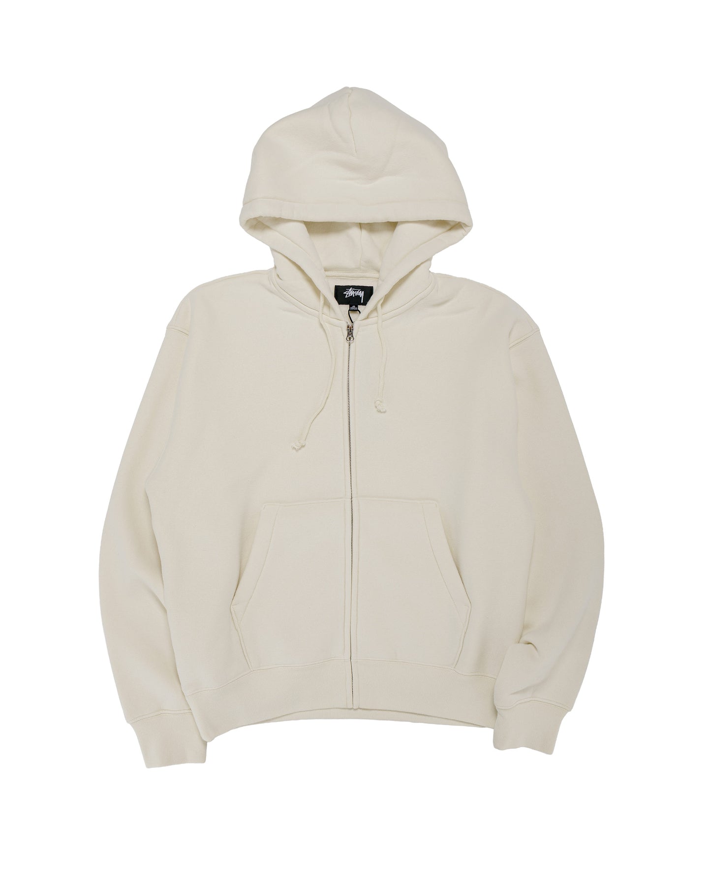 Stüssy Cursive Applique Zip Hoodie Natural