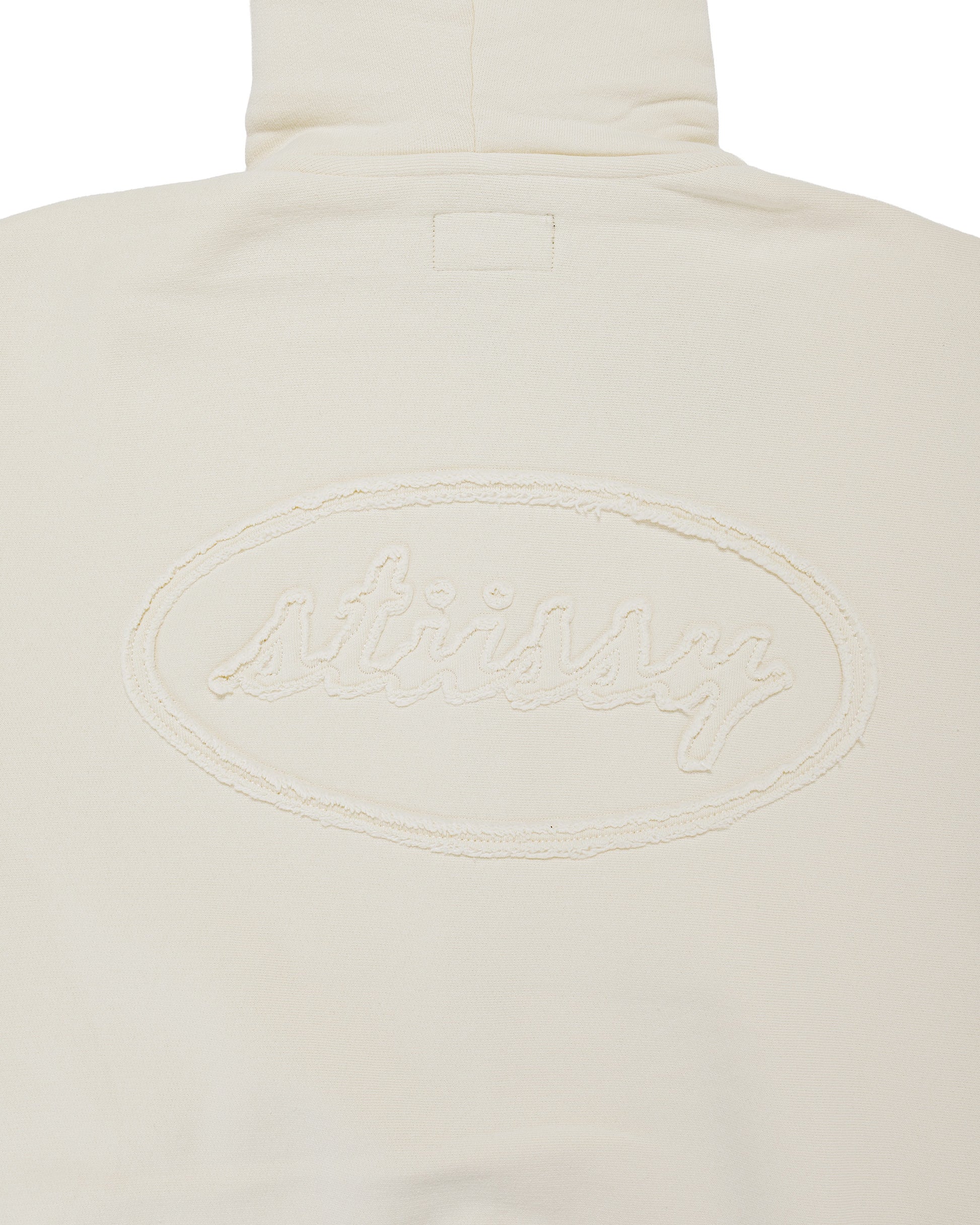 Stüssy Cursive Applique Zip Hoodie Natural
