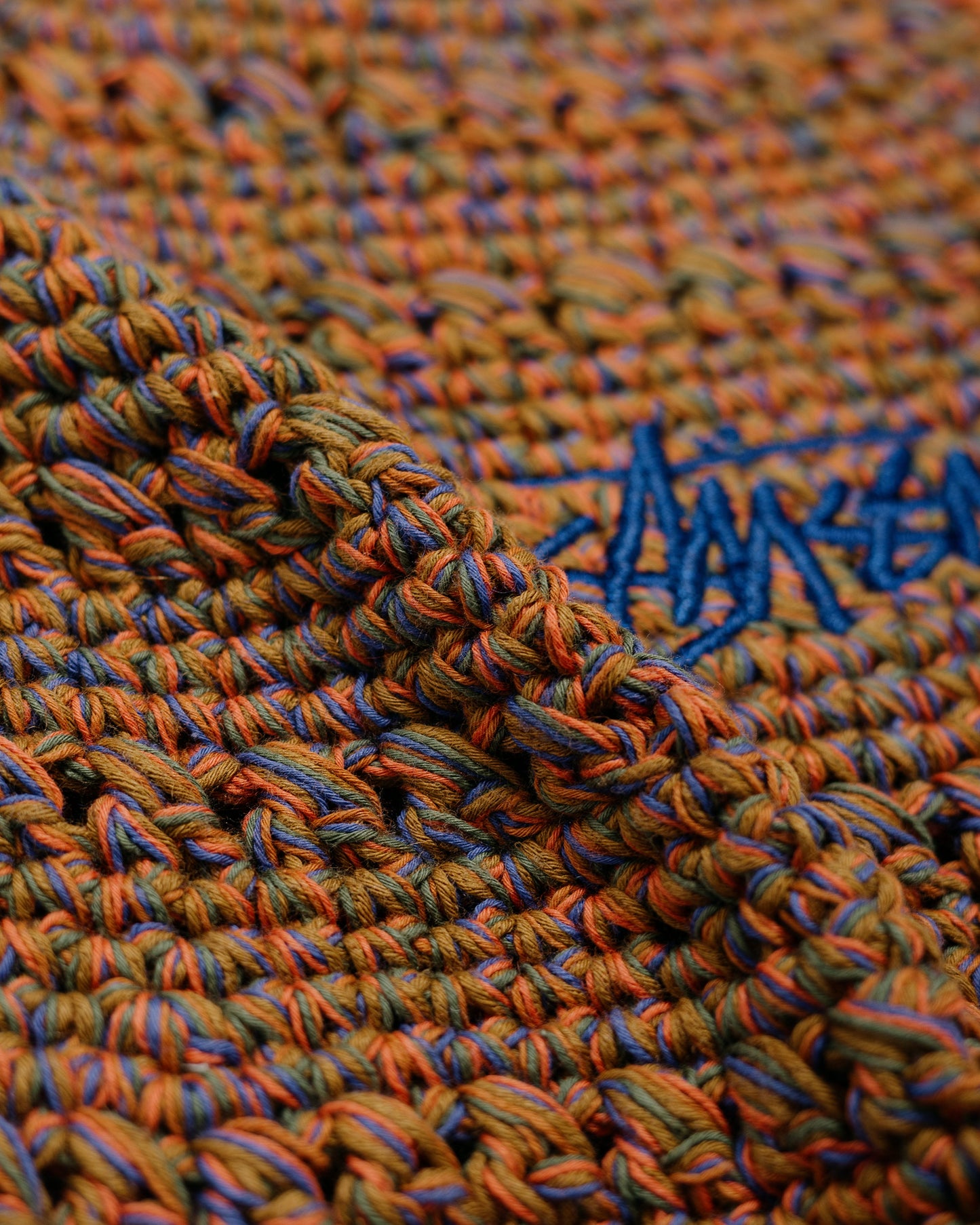 Stüssy Hemp Stock Knit Bucket Hat Multi Brown