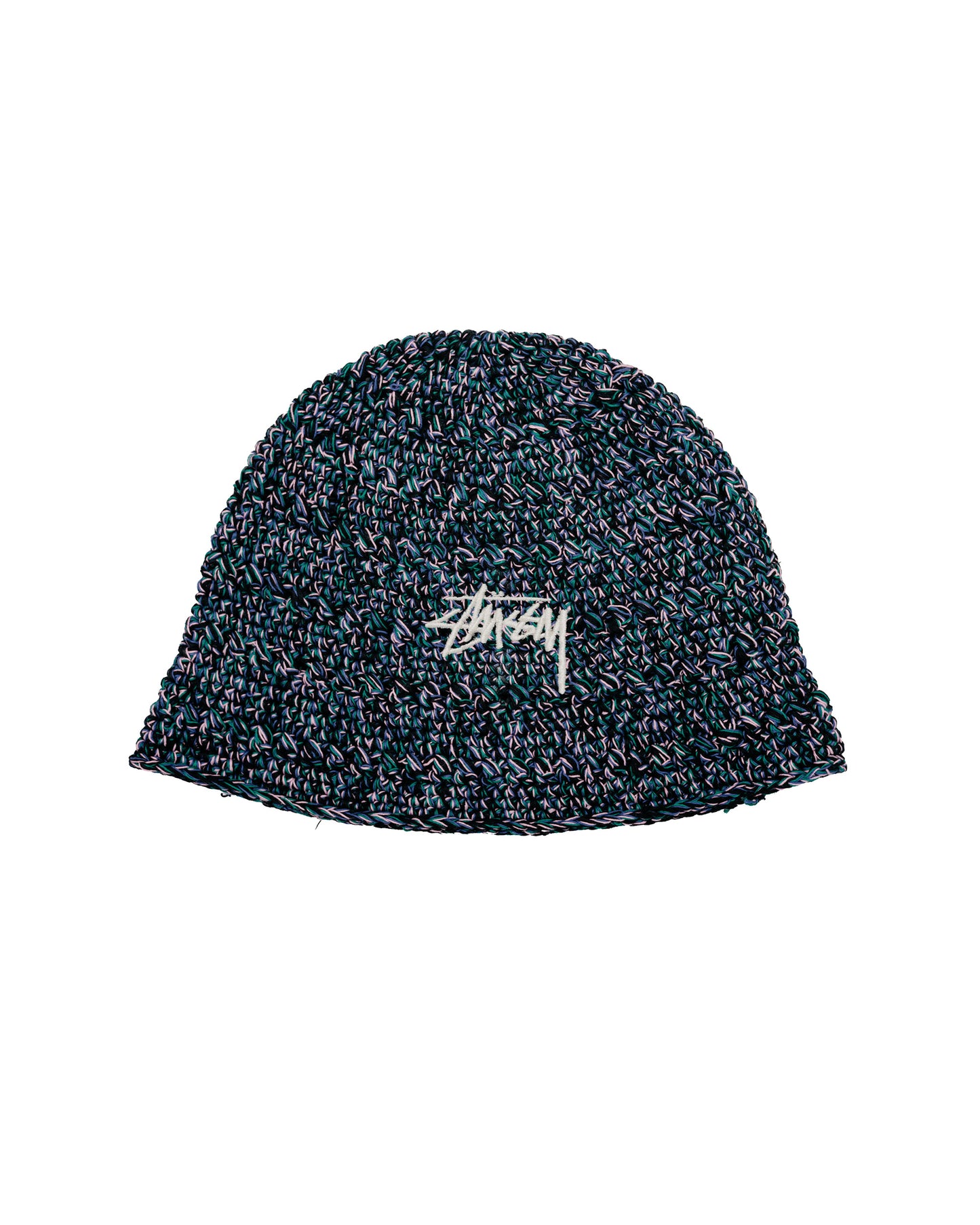 Stüssy Hemp Stock Knit Bucket Hat Multi Navy