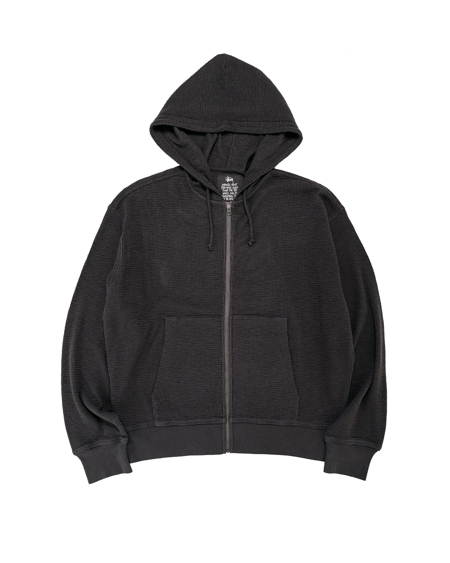 Stüssy Lightweight Thermal Hoodie Faded Black