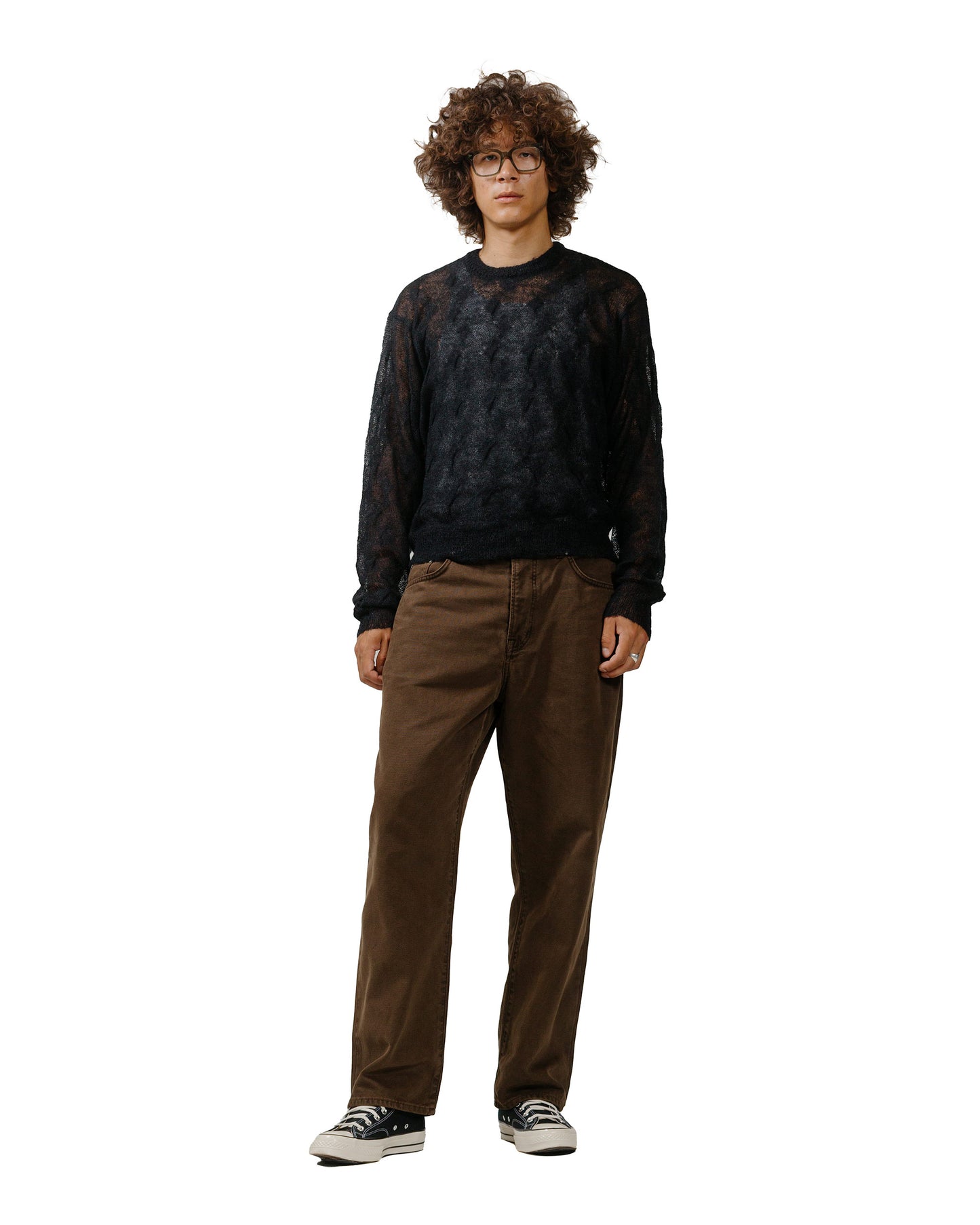 lost & found Stussy Stüssy Loose Knit Cross Cable Black