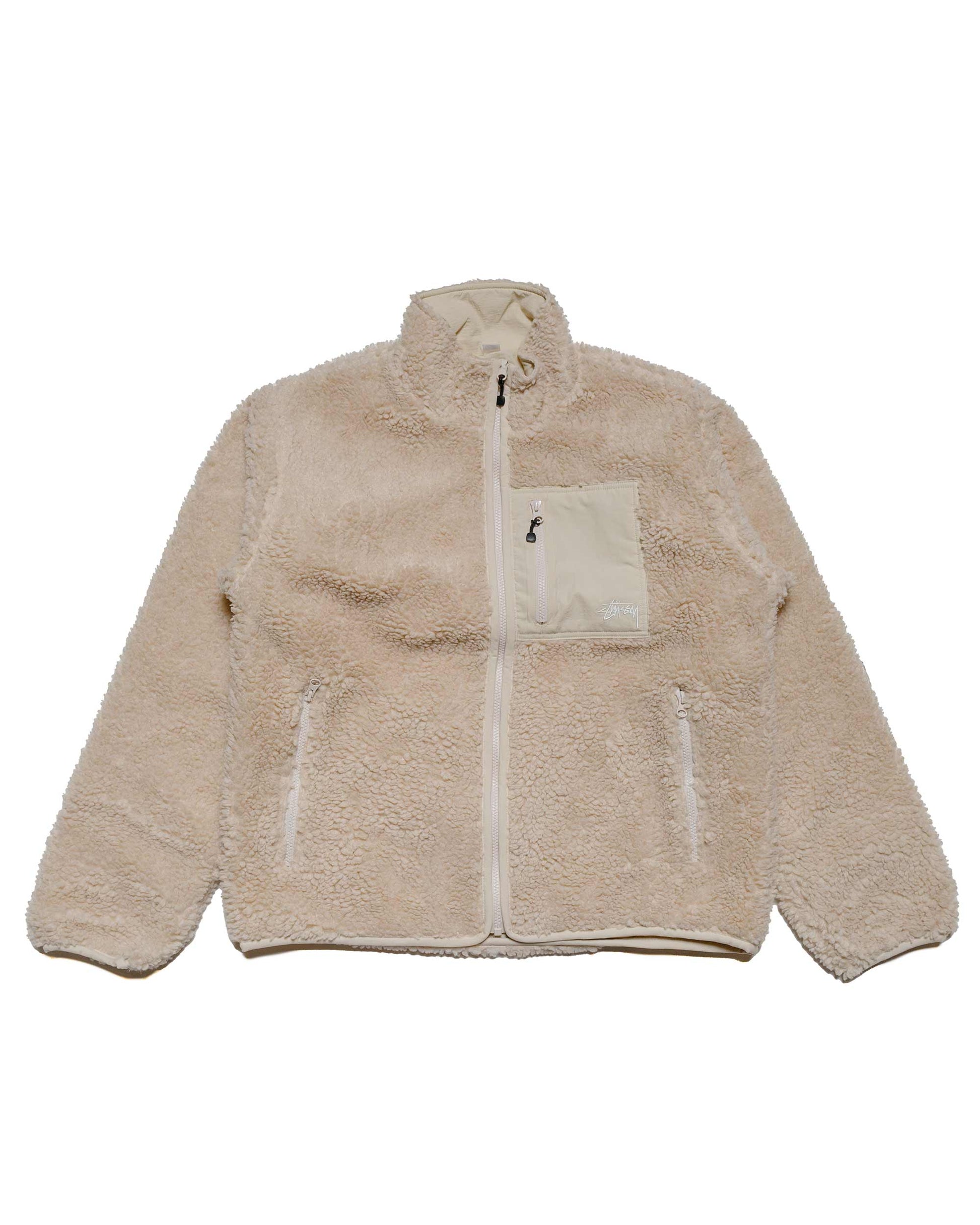 lost & found Stussy Stüssy Sherpa Reversible Jacket Natural