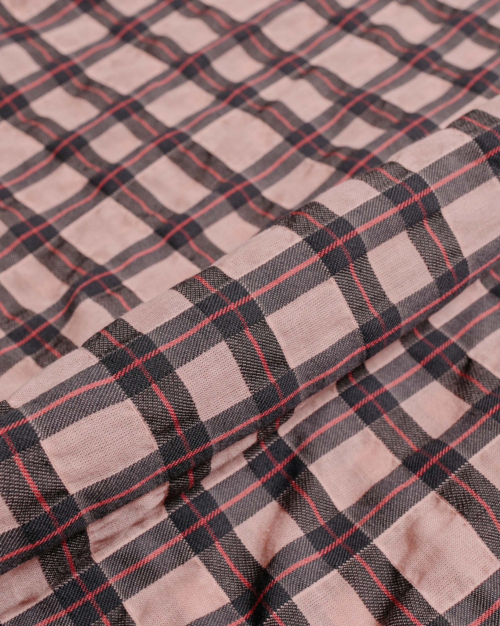 Stüssy Sonoma Plaid LS Shirt Pink fabric