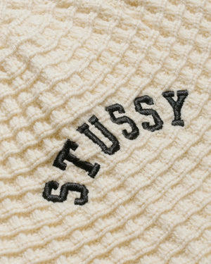 Stüssy Waffle Knit Bucket Hat Bone fabric