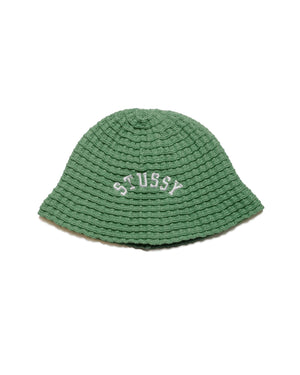 Stüssy Waffle Knit Bucket Hat Green