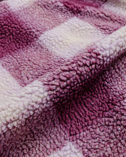 lost & found Stussy Stüssy Zip Sherpa Shadow Plaid Berry