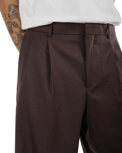Sunflower Wide Pleated Trouser Brown