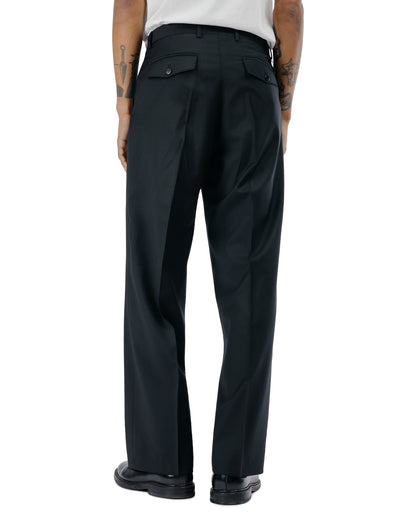 Sunflower Wide Pleated Trouser Tropical Wool 999 Black