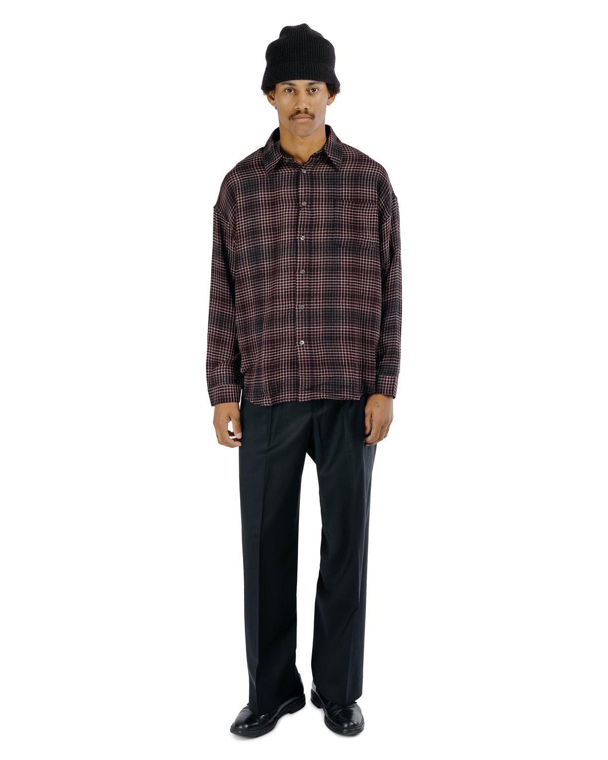 Sunflower Wide Pleated Trouser Tropical Wool 999 Black