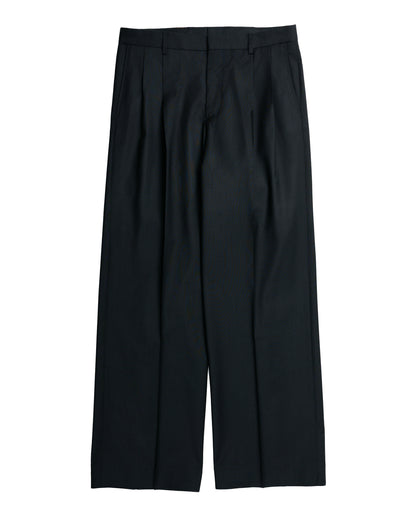Sunflower Wide Pleated Trouser Tropical Wool 999 Black
