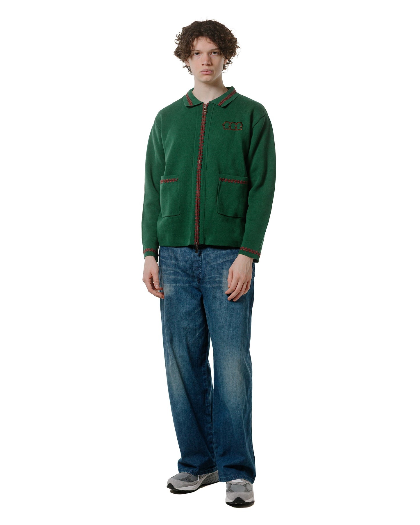 lost & found TTT MSW TTT MSW Knit Polo Cardigan Green