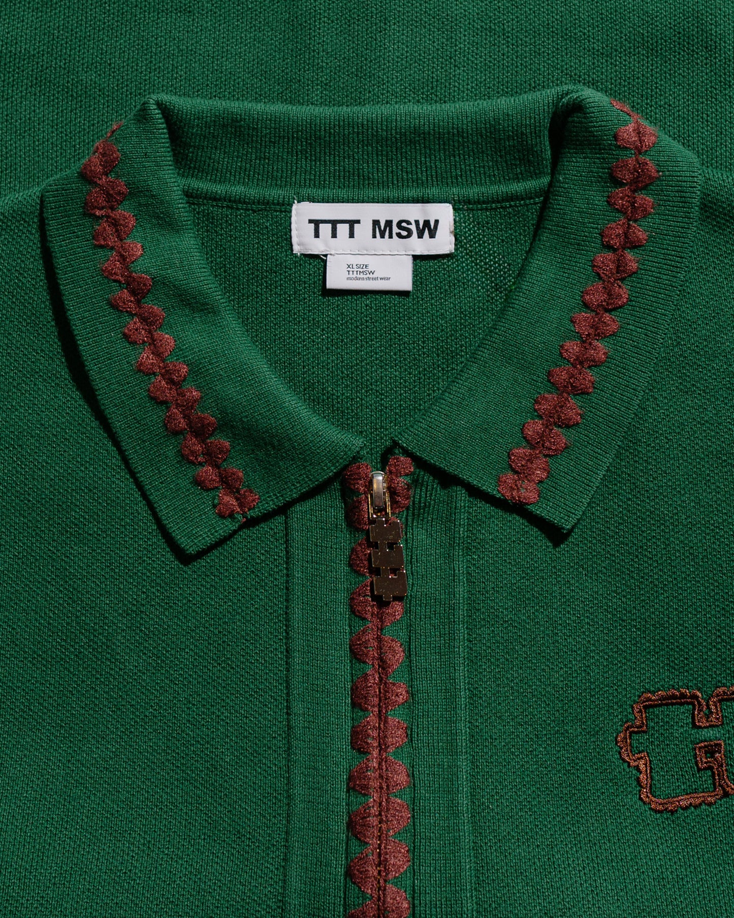 lost & found TTT MSW TTT MSW Knit Polo Cardigan Green