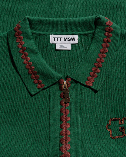 lost & found TTT MSW TTT MSW Knit Polo Cardigan Green