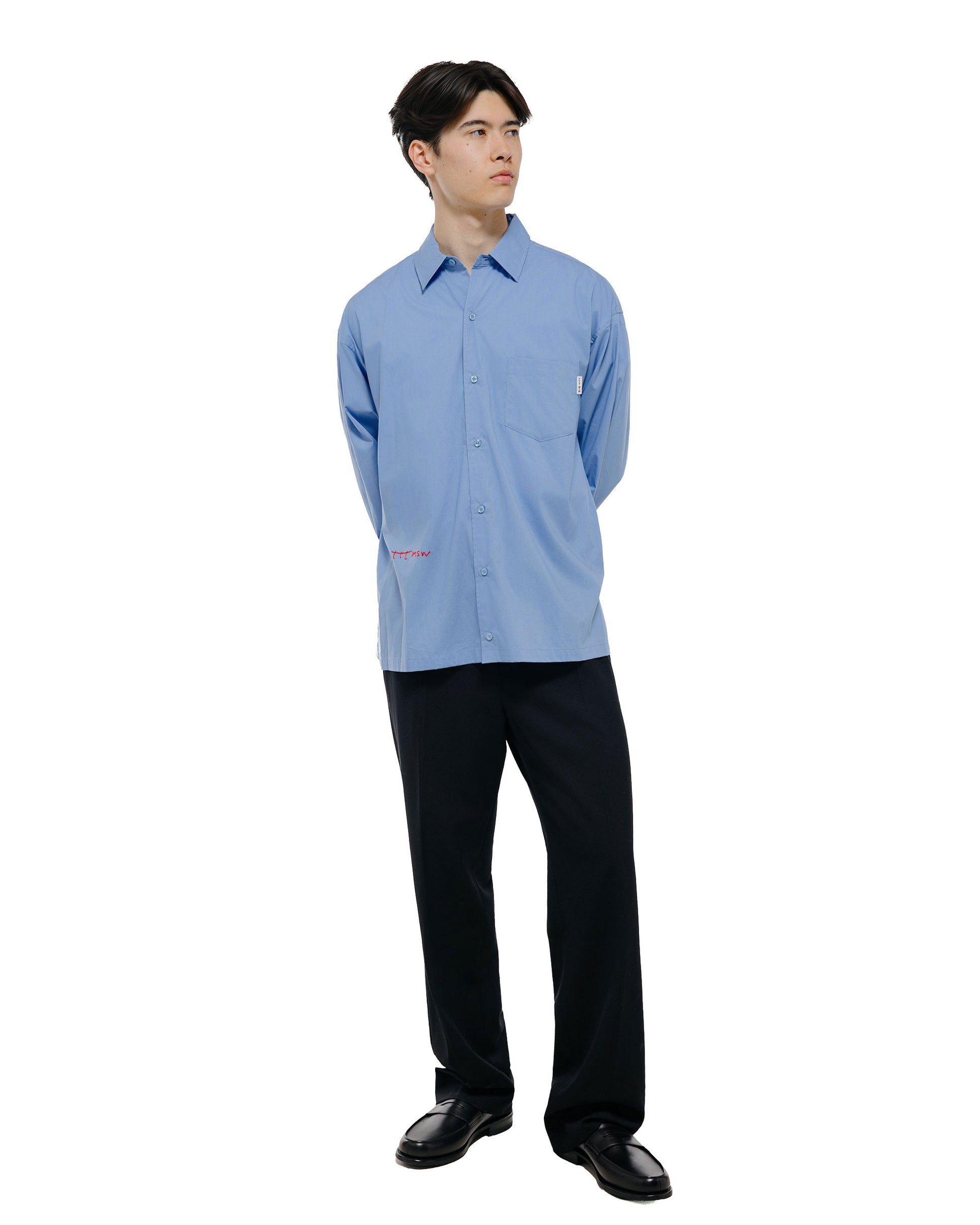 TTT MSW Regular Collar Shirt Blue