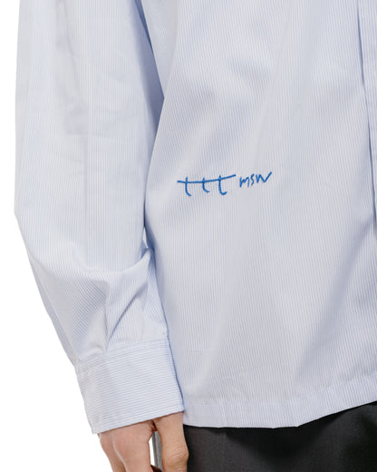 lost & found TTT MSW TTT MSW Regular Collar Shirt White Stripe