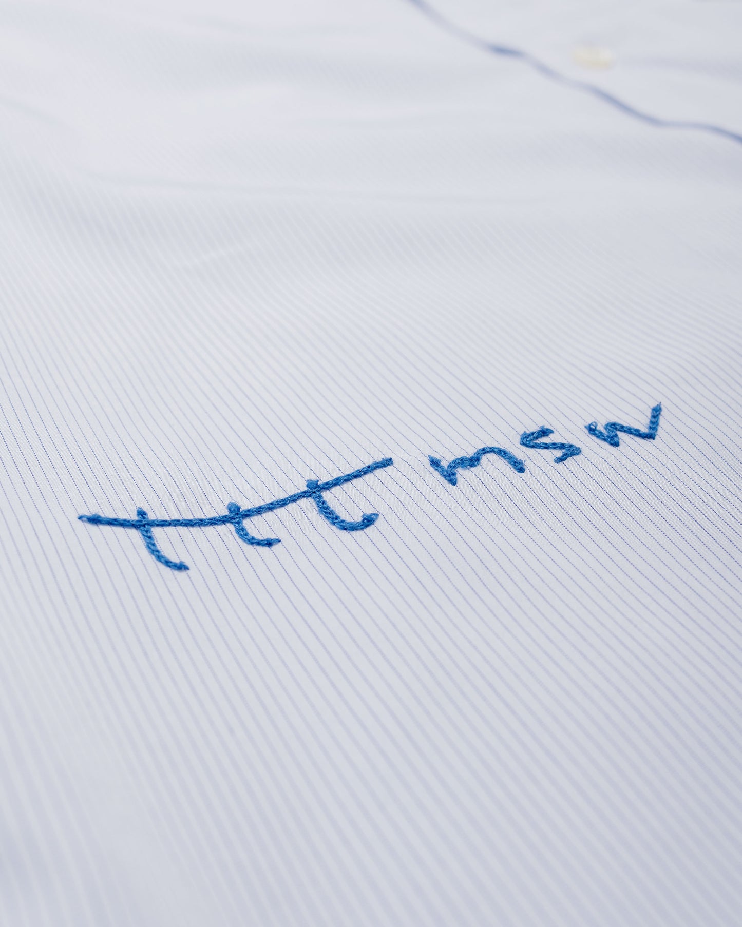 lost & found TTT MSW TTT MSW Regular Collar Shirt White Stripe