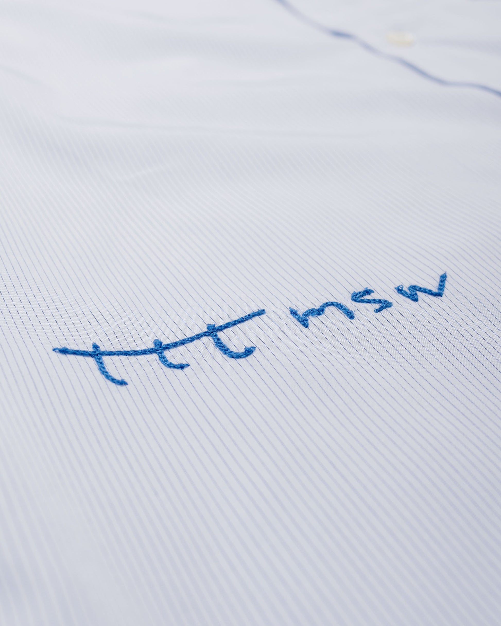 lost & found TTT MSW TTT MSW Regular Collar Shirt White Stripe