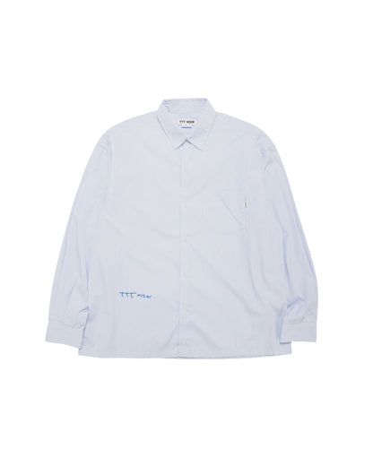 lost & found TTT MSW TTT MSW Regular Collar Shirt White Stripe