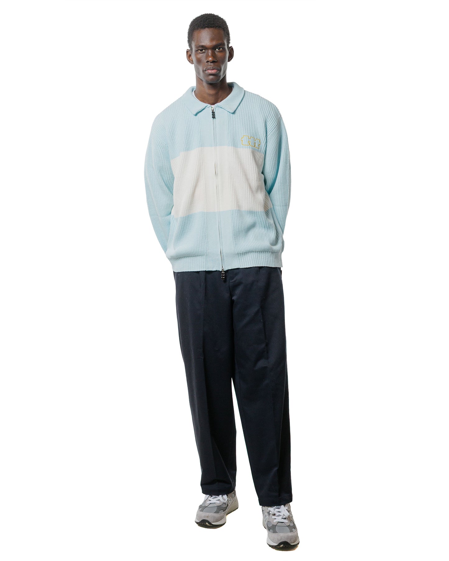 lost & found TTT MSW TTT MSW Zip Knit Polo Blue