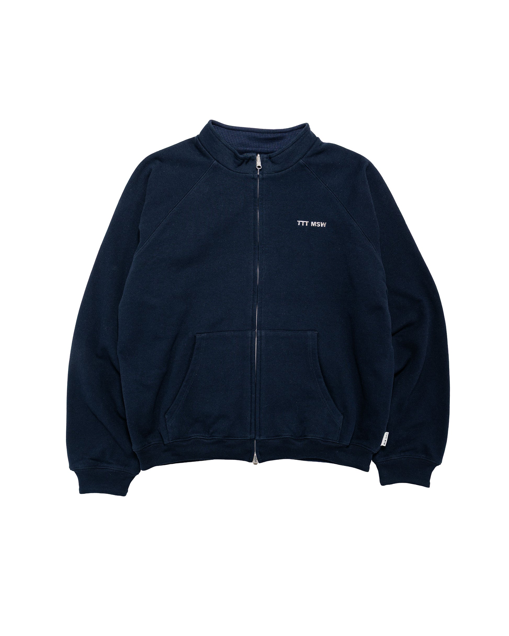 TTT MSW Zip Up Crew Neck Sweat Navy