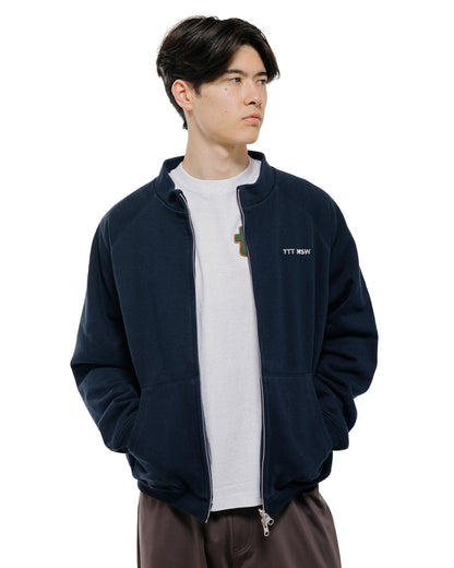 TTT MSW Zip Up Crew Neck Sweat Navy
