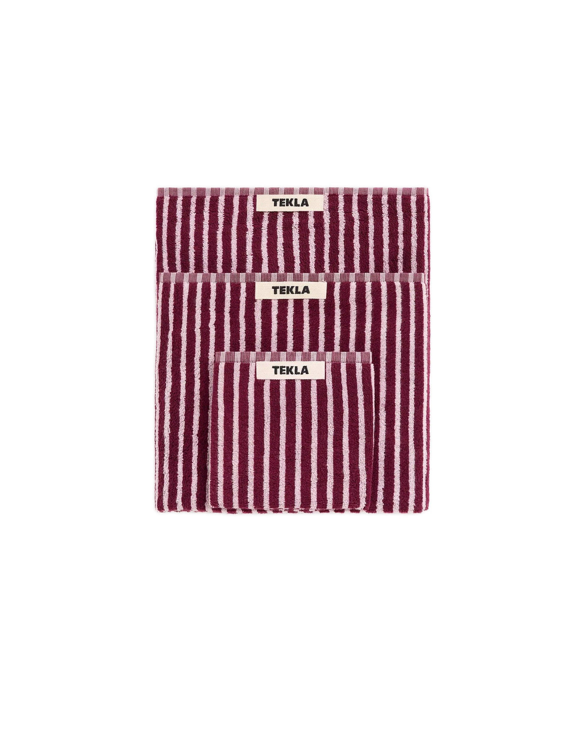lost & found TEKLA Tekla Terry Bath Towel Red & Rose