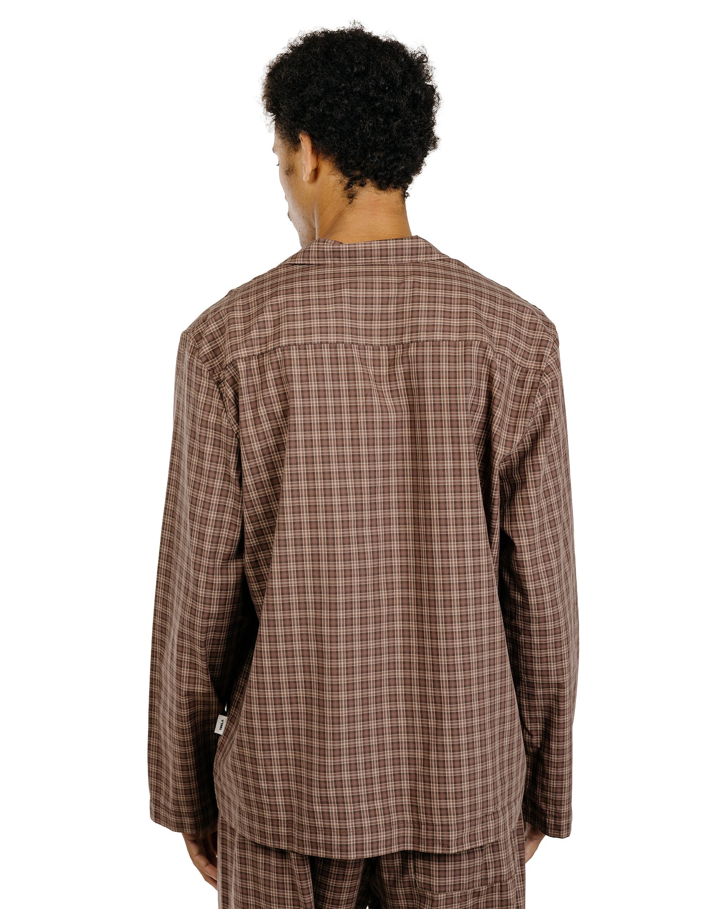 Tekla Fine Twill Pyjama Shirt Serra Checks