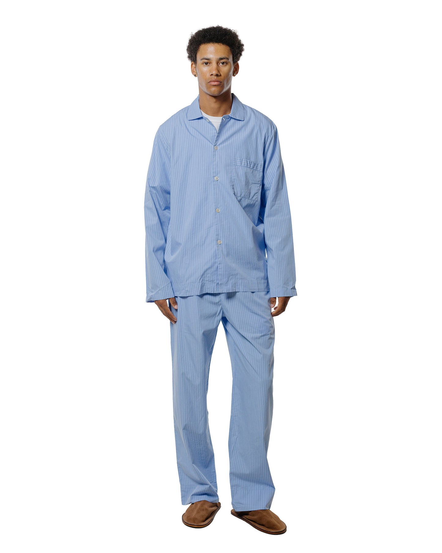 lost & found TEKLA Tekla Poplin Pyjama Pants Pin Stripes