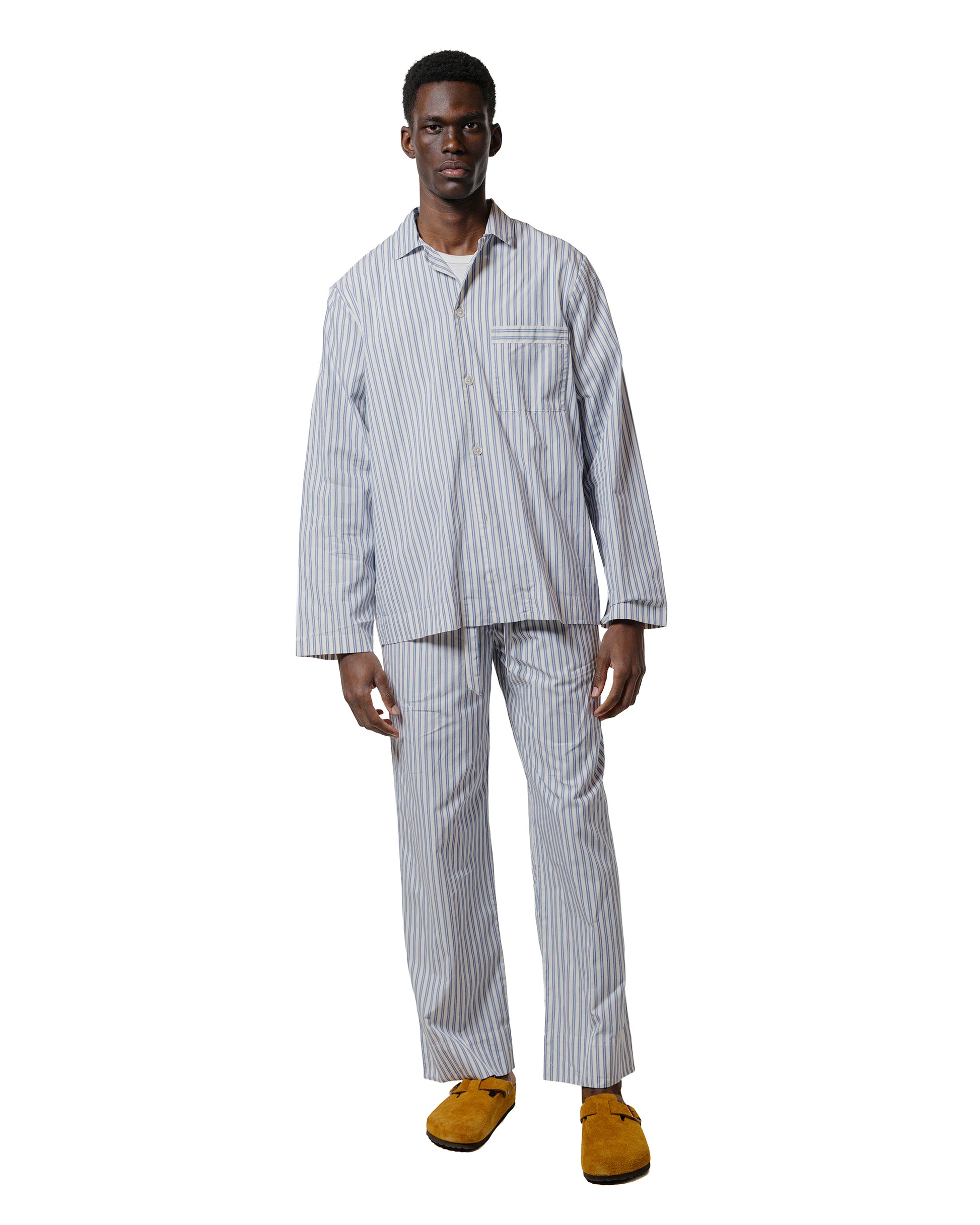 Tekla Poplin Pyjama Pants Skagen Stripes