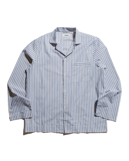 Tekla Poplin Pyjama Shirt Skagen Stripes