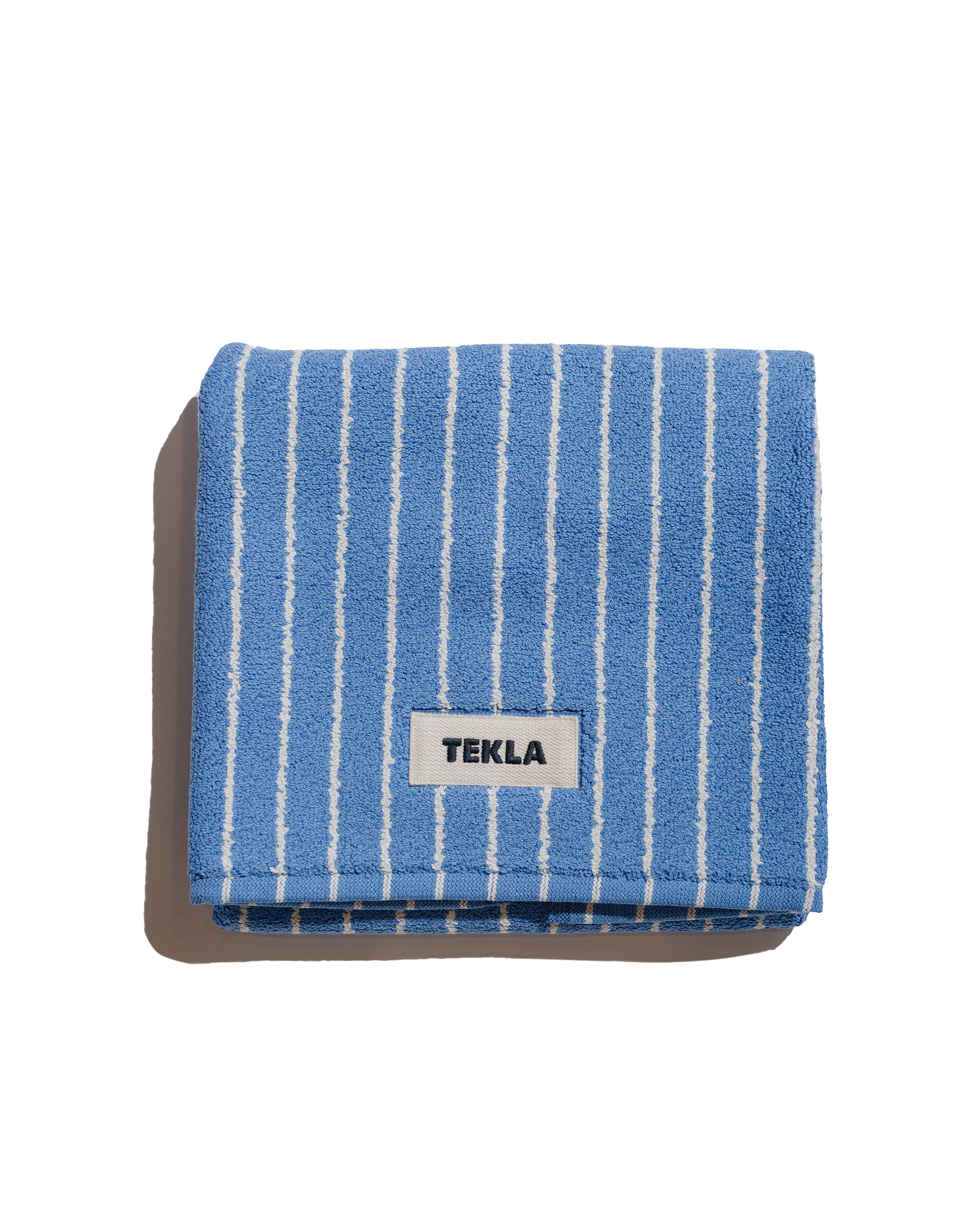Tekla Terry Bath Mat Clear Blue Stripes