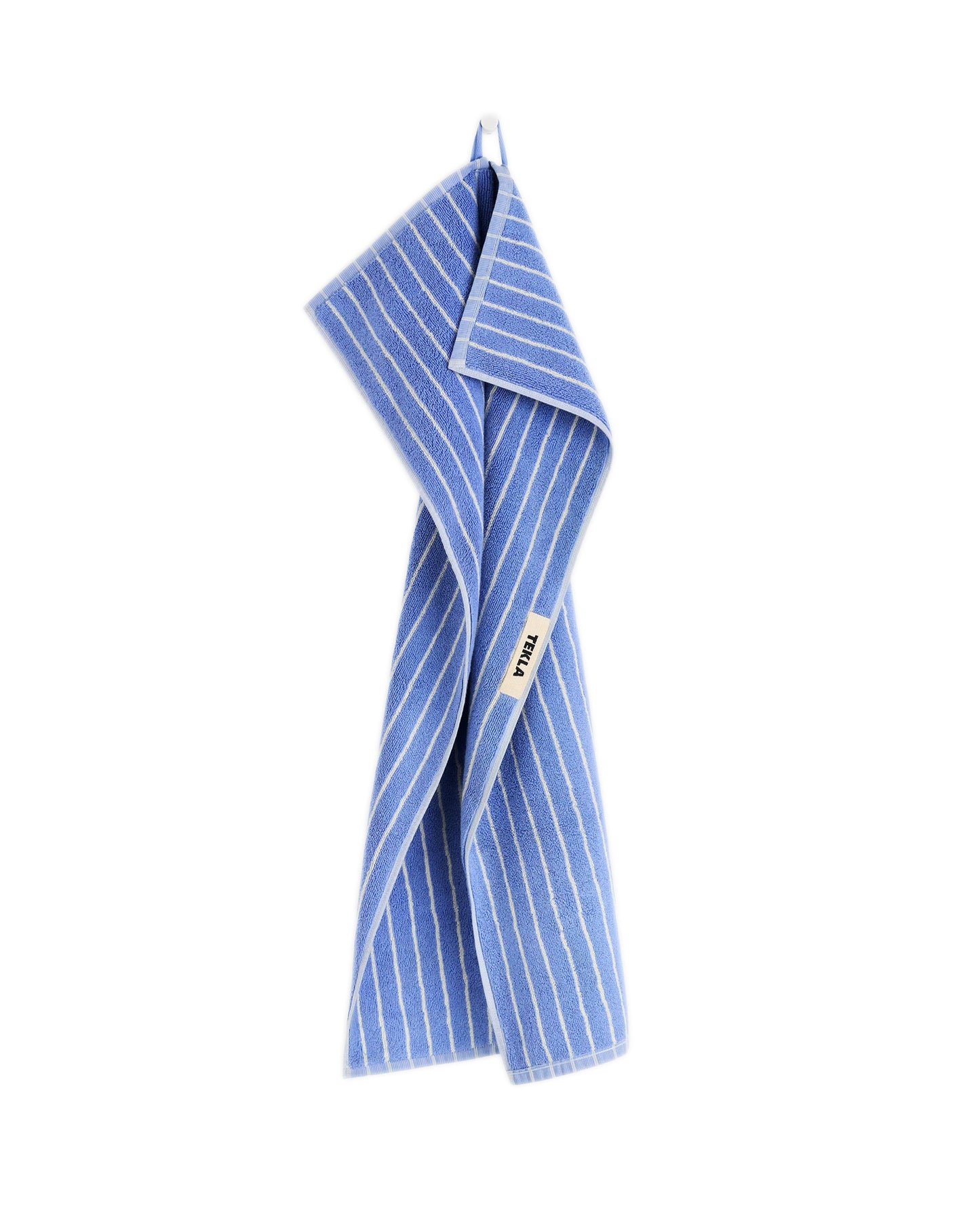lost & found TEKLA Tekla Terry Bath Towel Clear Blue Stripes