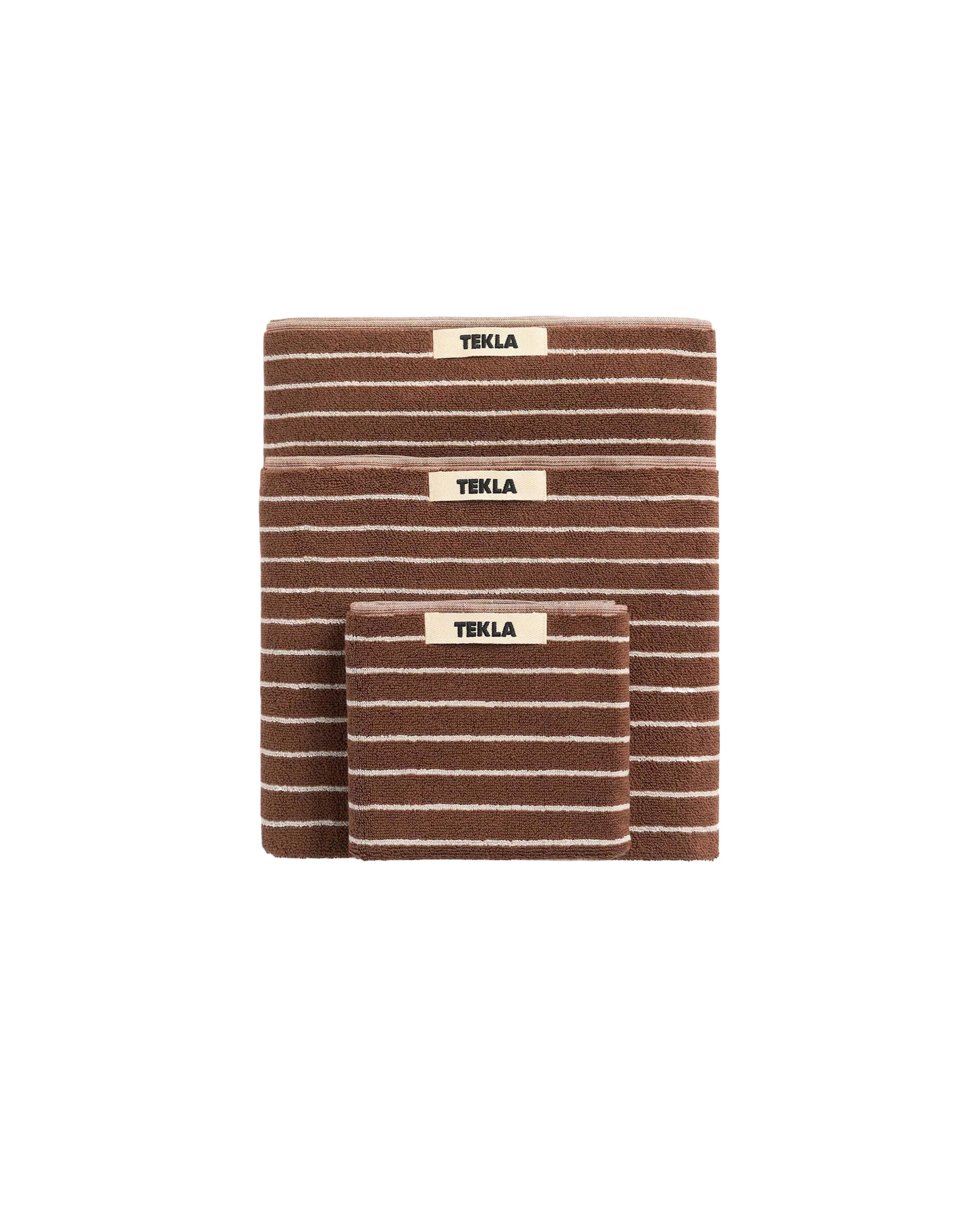 lost & found TEKLA Tekla Terry Bath Towel Rust Stripes