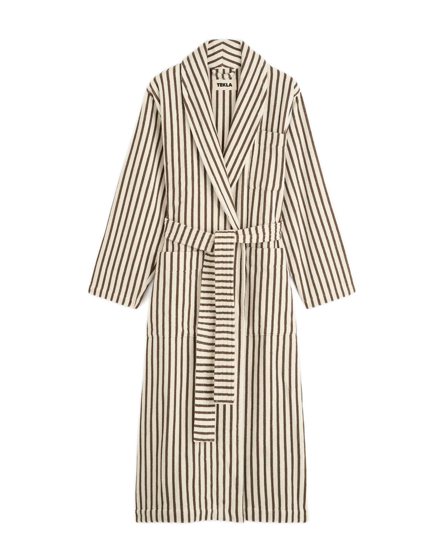 lost & found TEKLA Tekla Terry Classic Bathrobe Kodiak Stripes