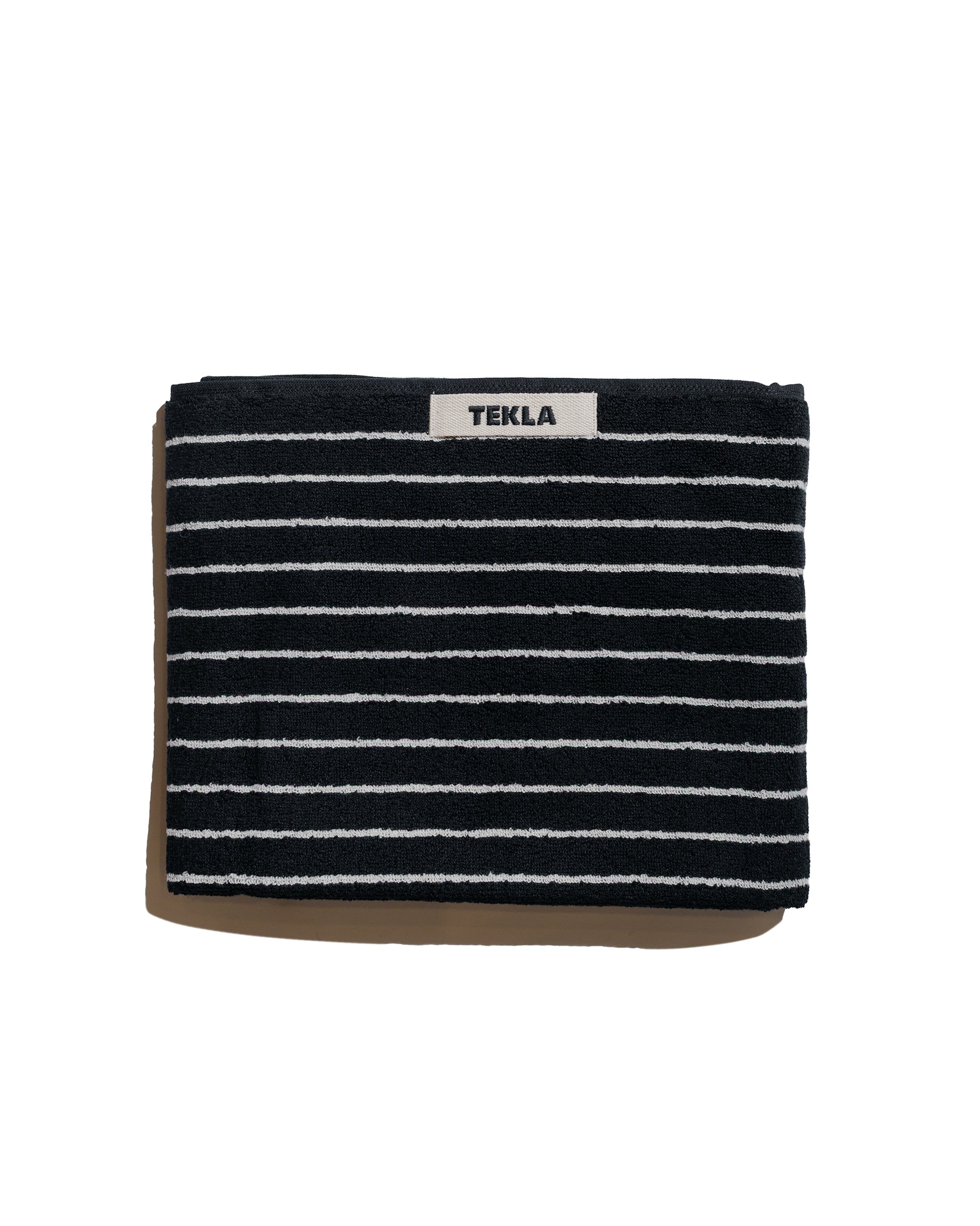 Tekla Terry Hand Towel Black Stripes